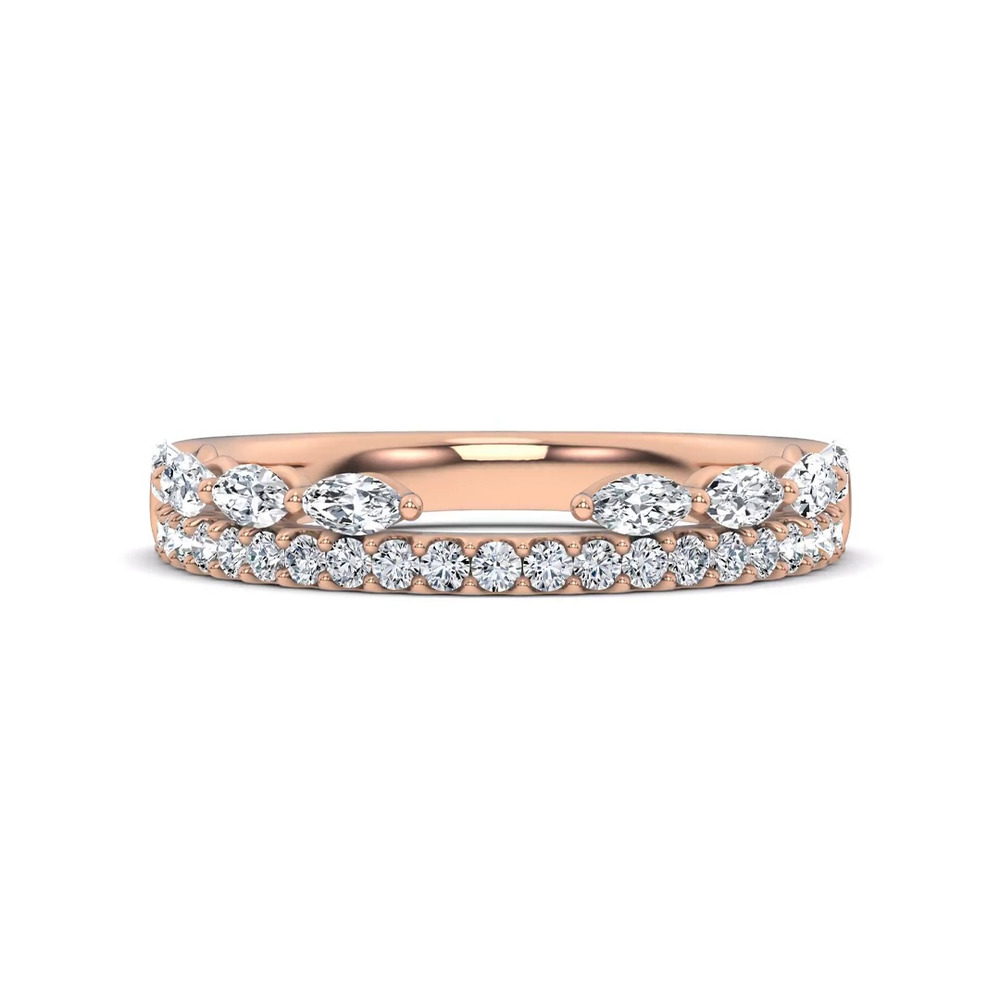 360 degree view of Ouvre Marquise Wrap Pavé Lab Band