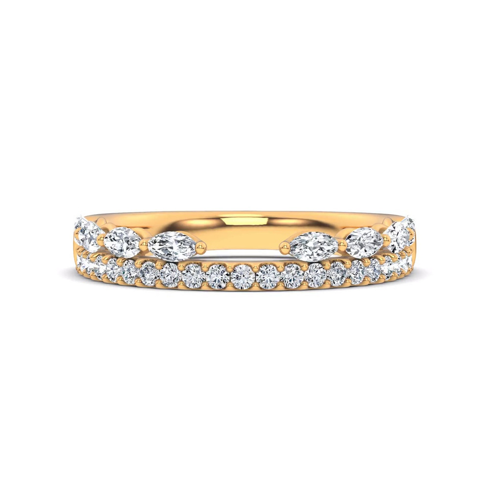 360 degree view of Ouvre Marquise Wrap Pavé Lab Band