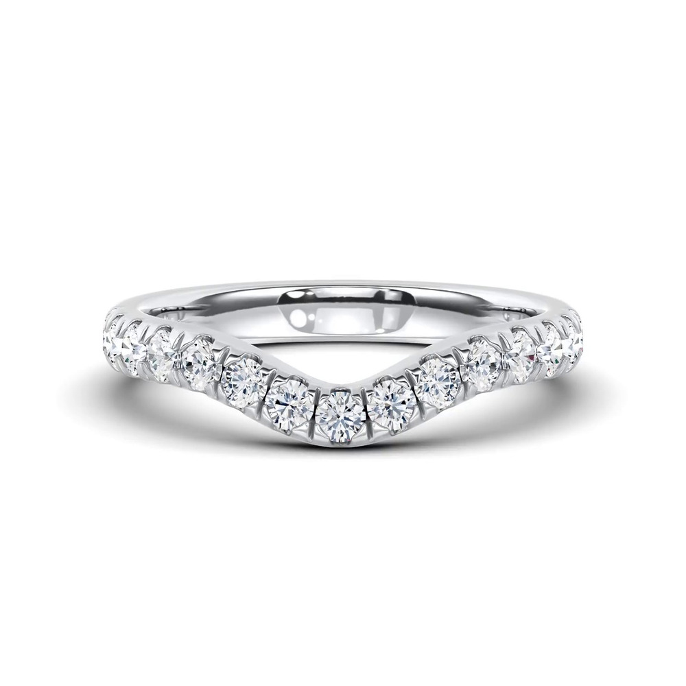 360 degree view of Linda Curved Pavé Lab Diamond Band (2.5mm)