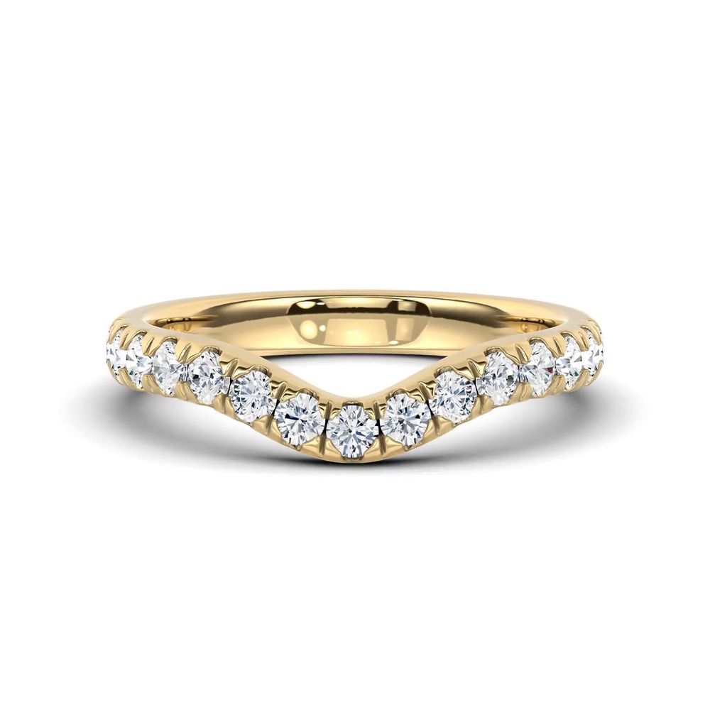 360 degree view of Boda Curved Pavé Diamond Band (2.5mm)