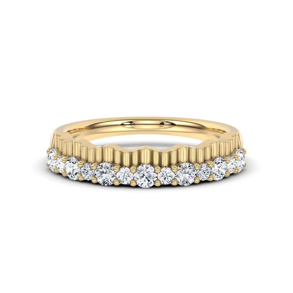 360 degree view of Scalloped Pavé Lab Diamond Band (0.50 ct. tw.)