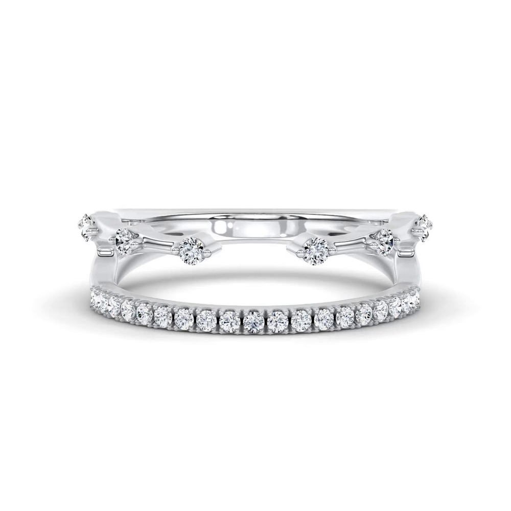 360 degree view of Spaced Diamond Enhancer Band