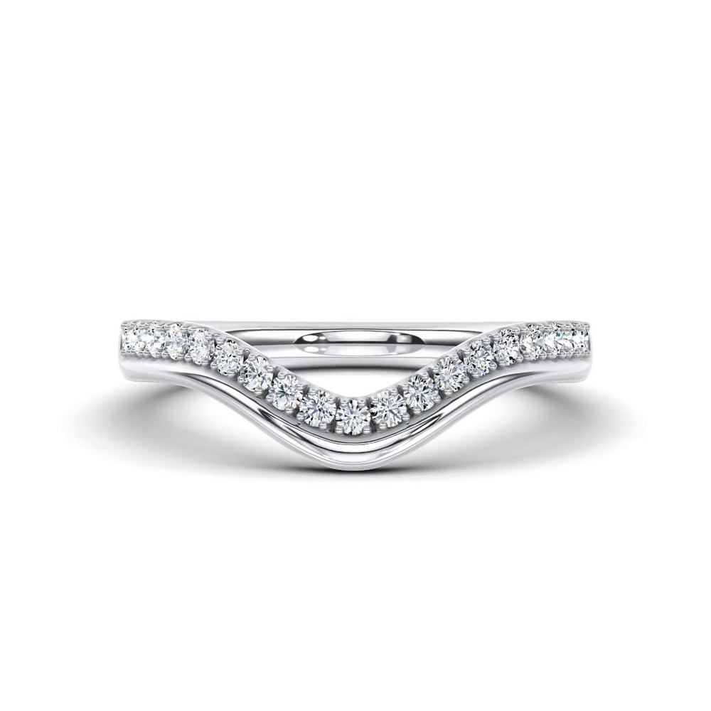 360 degree view of Wave Pavé Lab Diamond Band