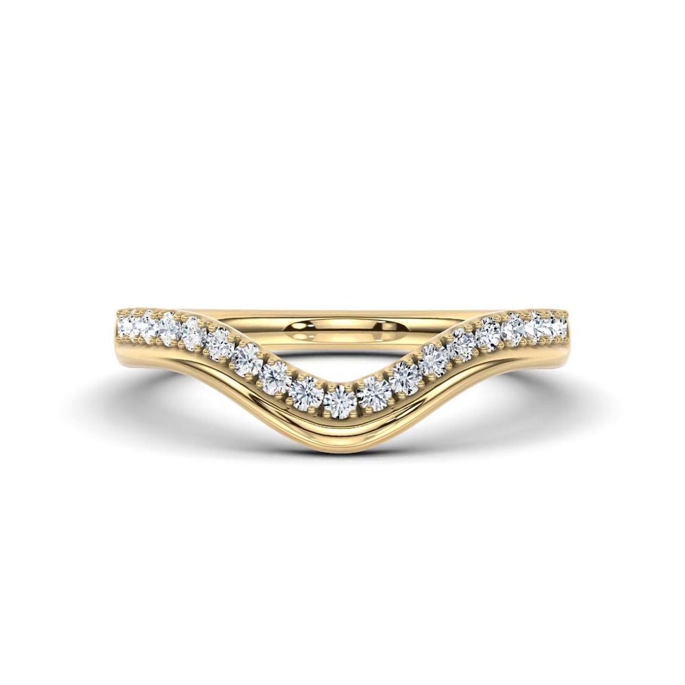 360 degree view of Wave Pavé Lab Diamond Band