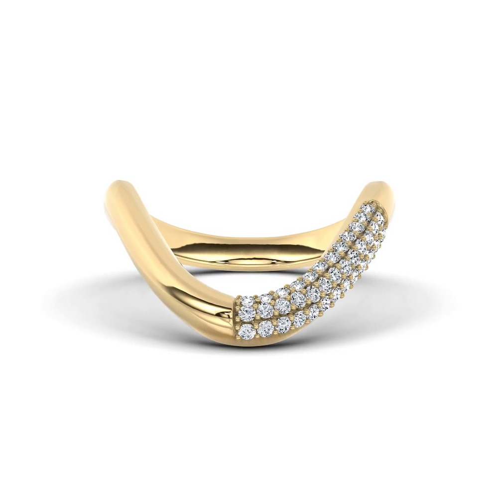 360 degree view of Arc Pavé Lab Diamond Band
