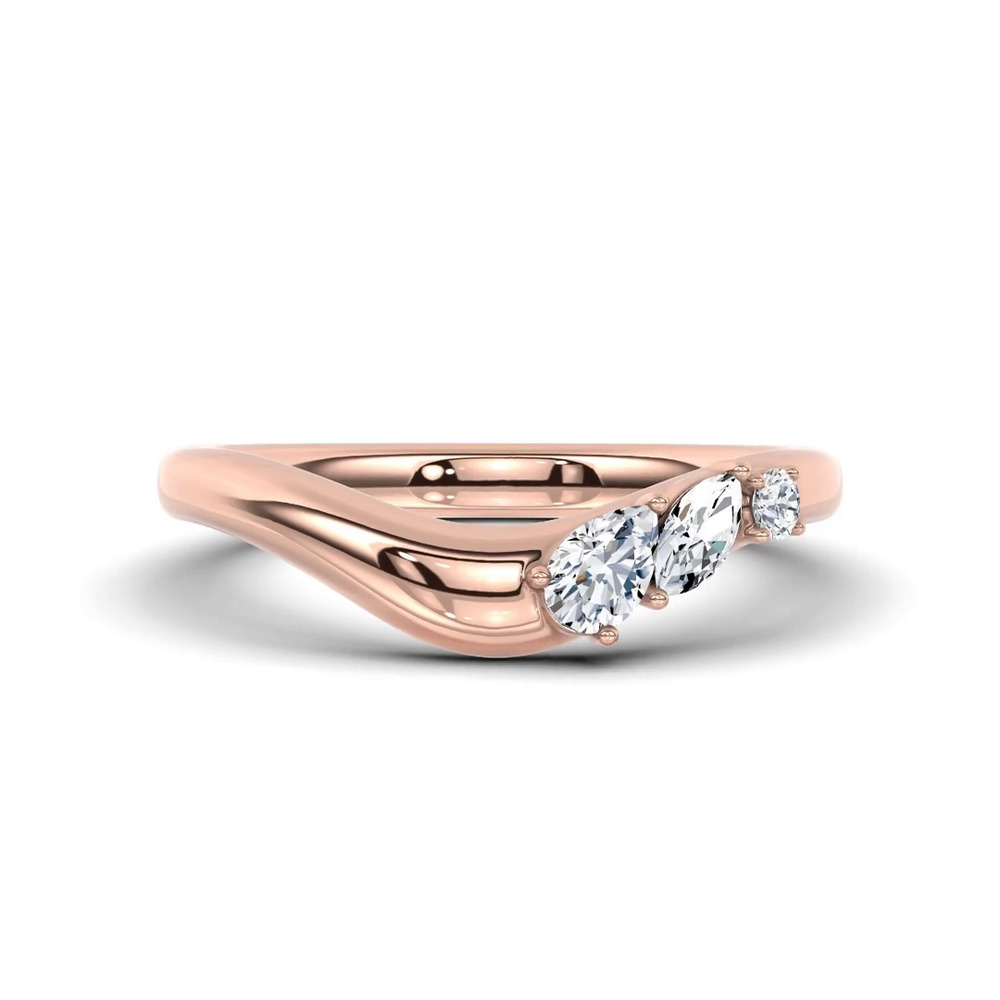 360 degree view of Cressa Curved Diamond Band