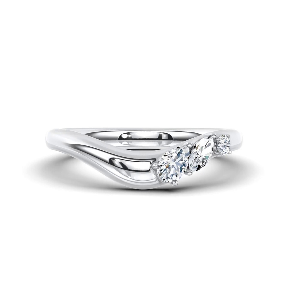 360 degree view of Cressa Curved Diamond Band