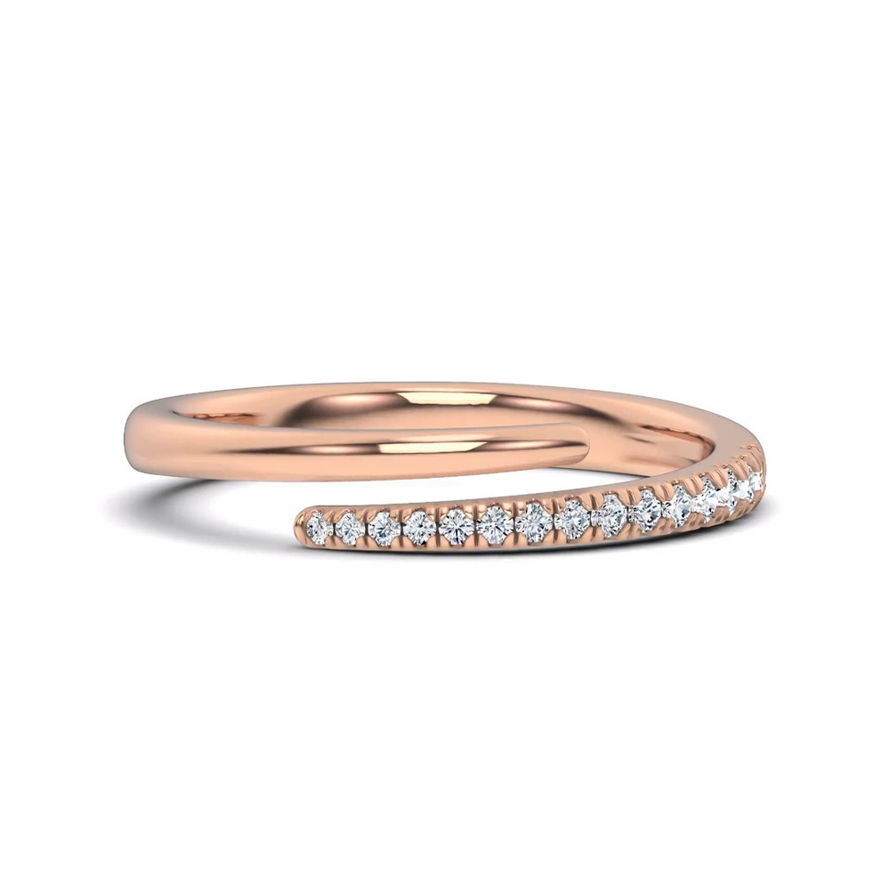 360 degree view of Whisper Wrap Lab Pavé Ring