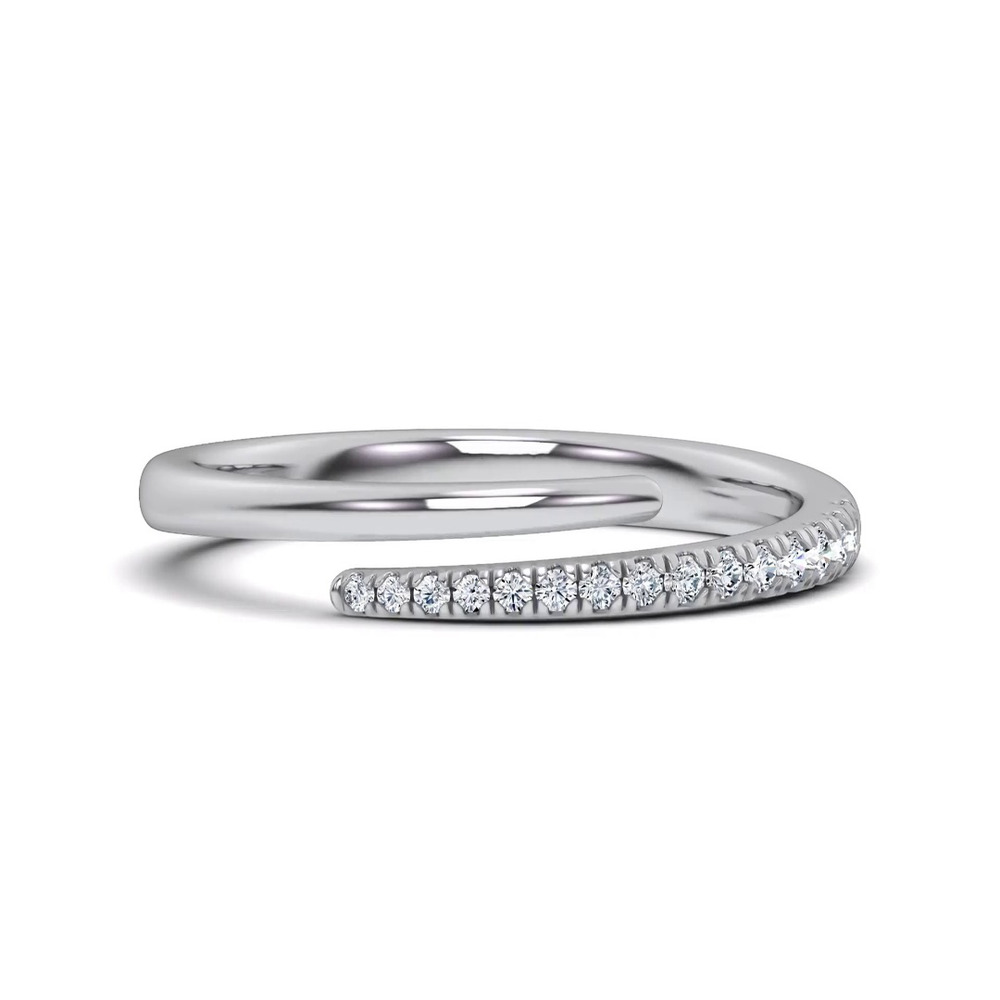360 degree view of Whisper Wrap Pavé Ring