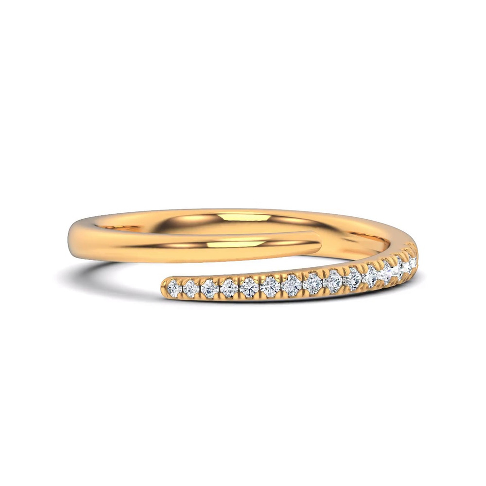 360 degree view of Whisper Wrap Lab Pavé Ring