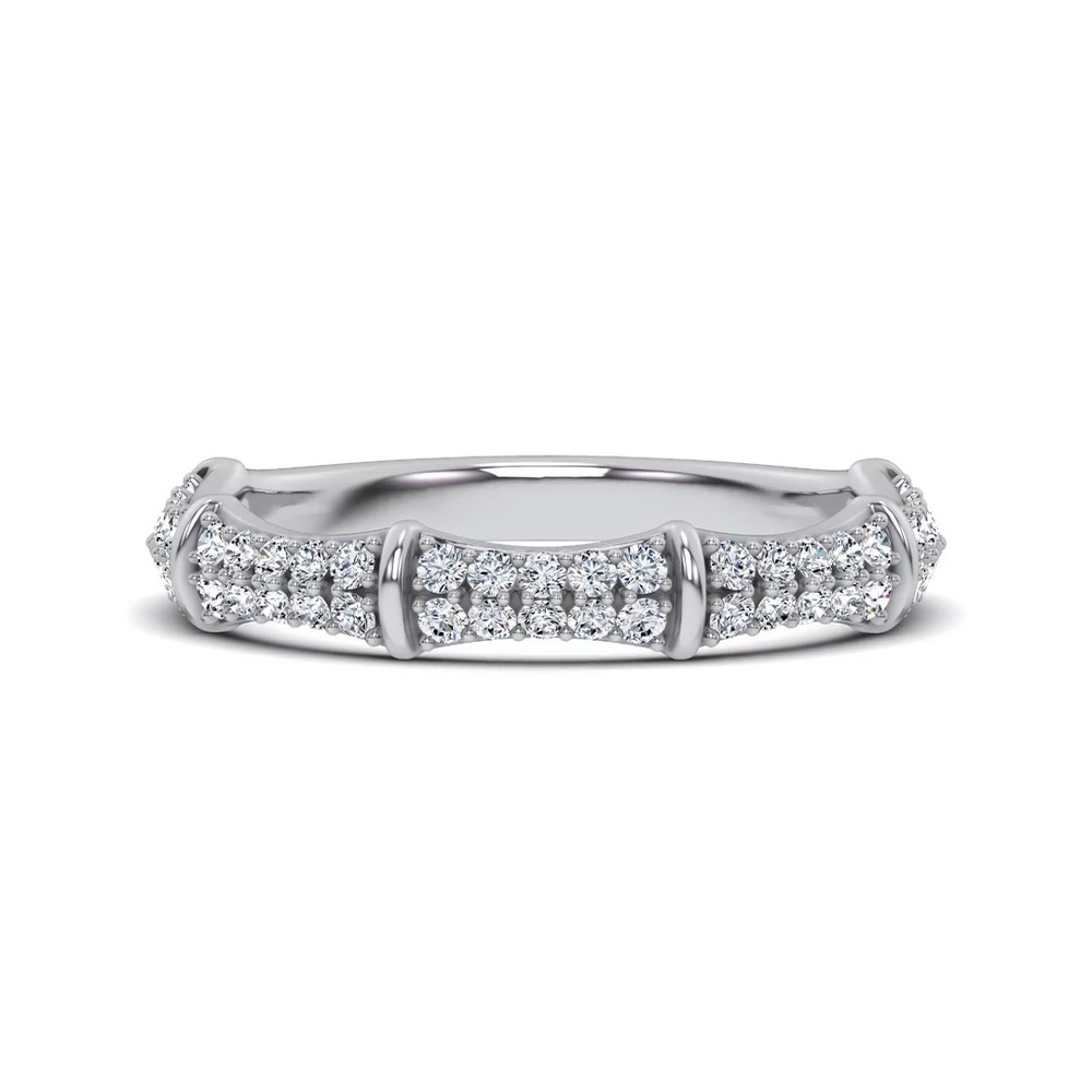 360 degree view of Bao Bamboo Pavé Band