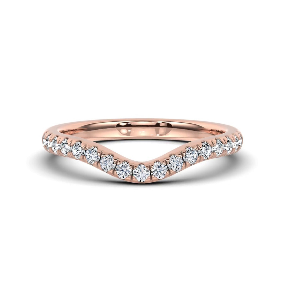 360 degree view of Boda Curved Pavé Lab Diamond Band (2mm)