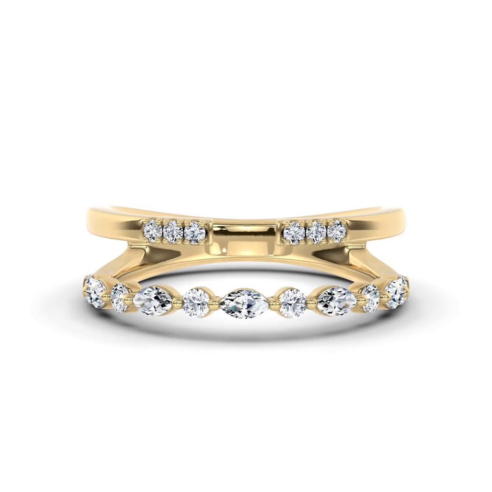 360 degree view of Marquise & Round Diamond Enhancer Band