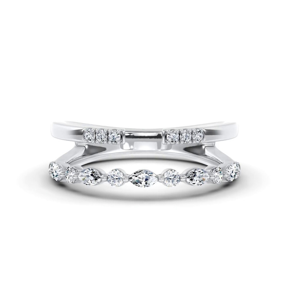 360 degree view of Marquise & Round Lab Diamond Enhancer Band
