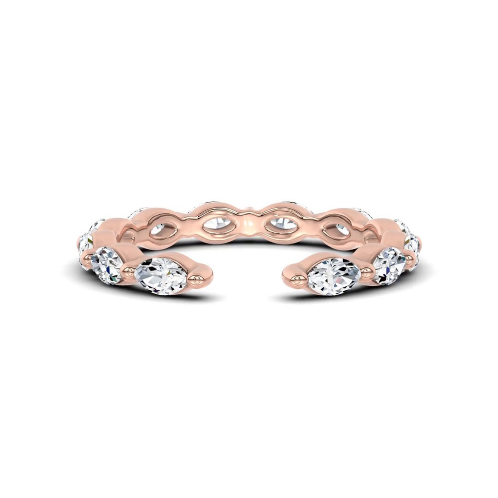360 degree view of Ouvre Marquise Lab Diamond Open Eternity Band