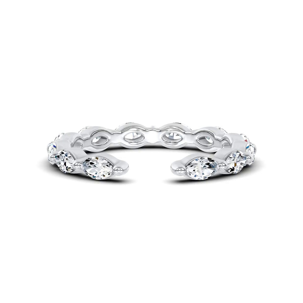 360 degree view of Ouvre Marquise Diamond Open Eternity Band