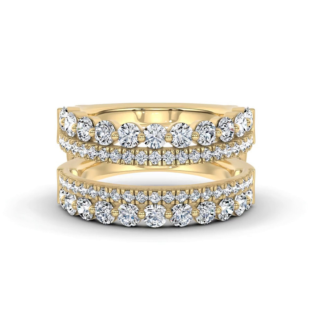 360 degree view of Dual Pavé Lab Diamond Enhancer Band