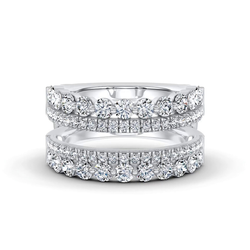 360 degree view of Dual Pavé Lab Diamond Enhancer Band
