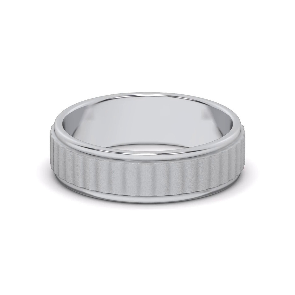 360 degree view of Brushed Rippled Band (7mm)