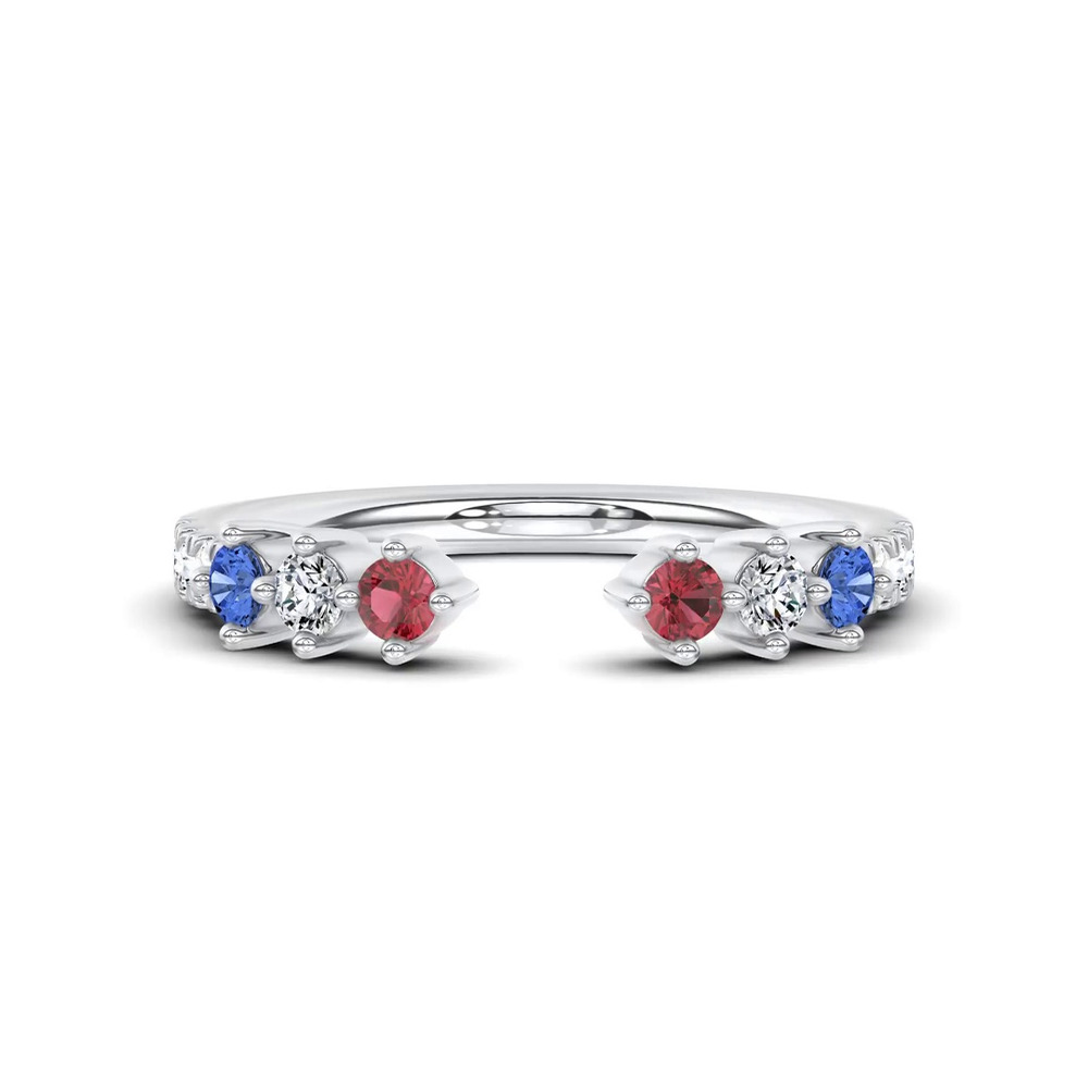 360 degree view of Tricolor Open Lab Diamond Ring
