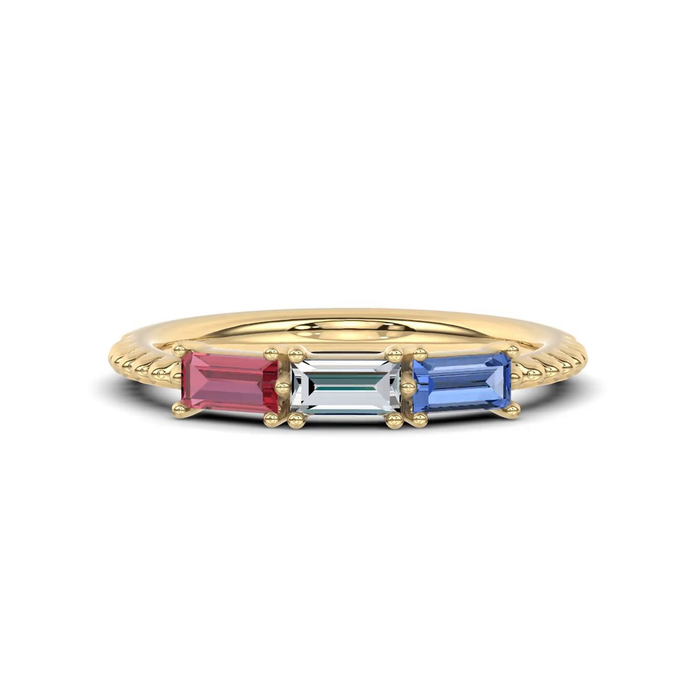360 degree view of Americana Baguette Lab Diamond Ring