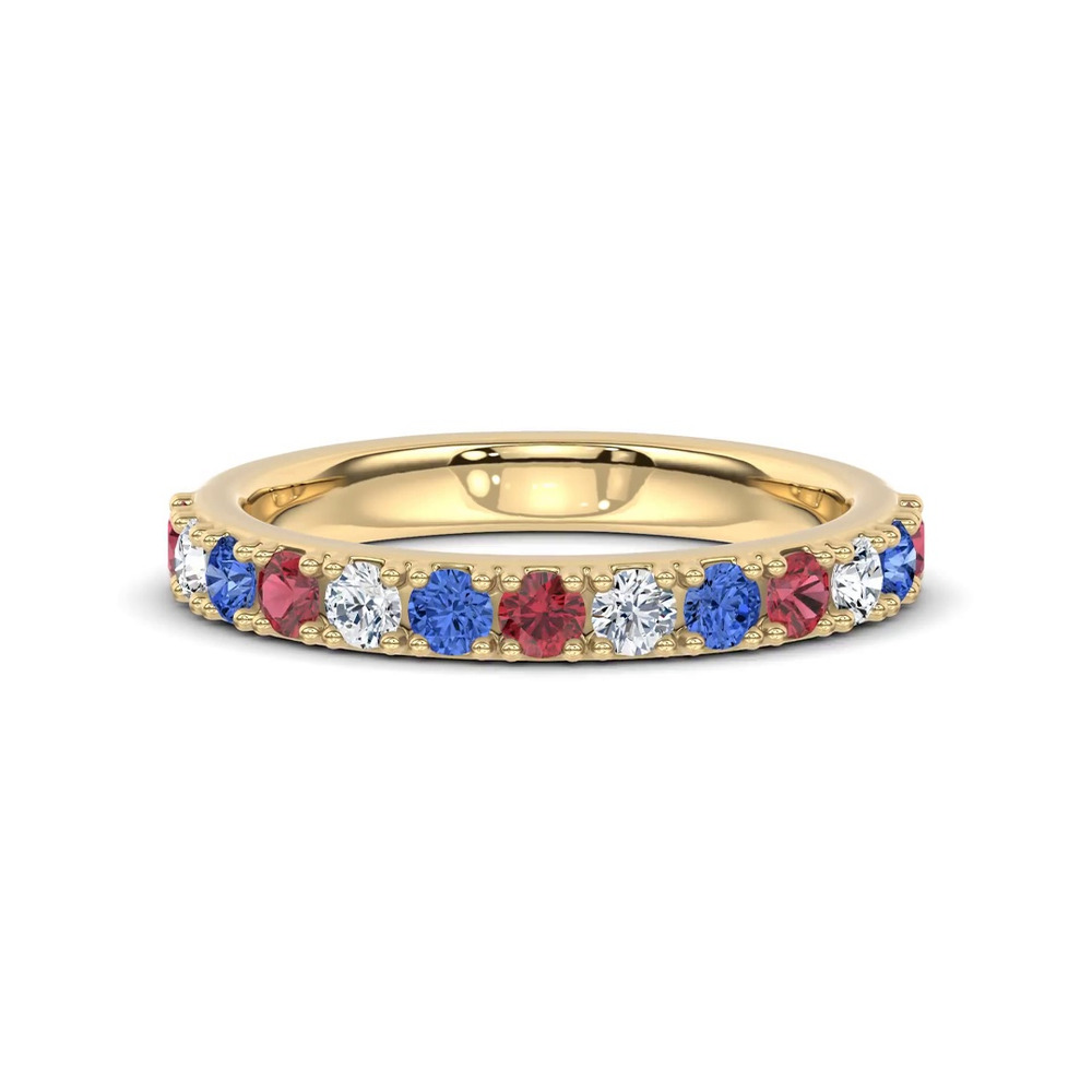 360 degree view of Tricolor Lab Diamond Band