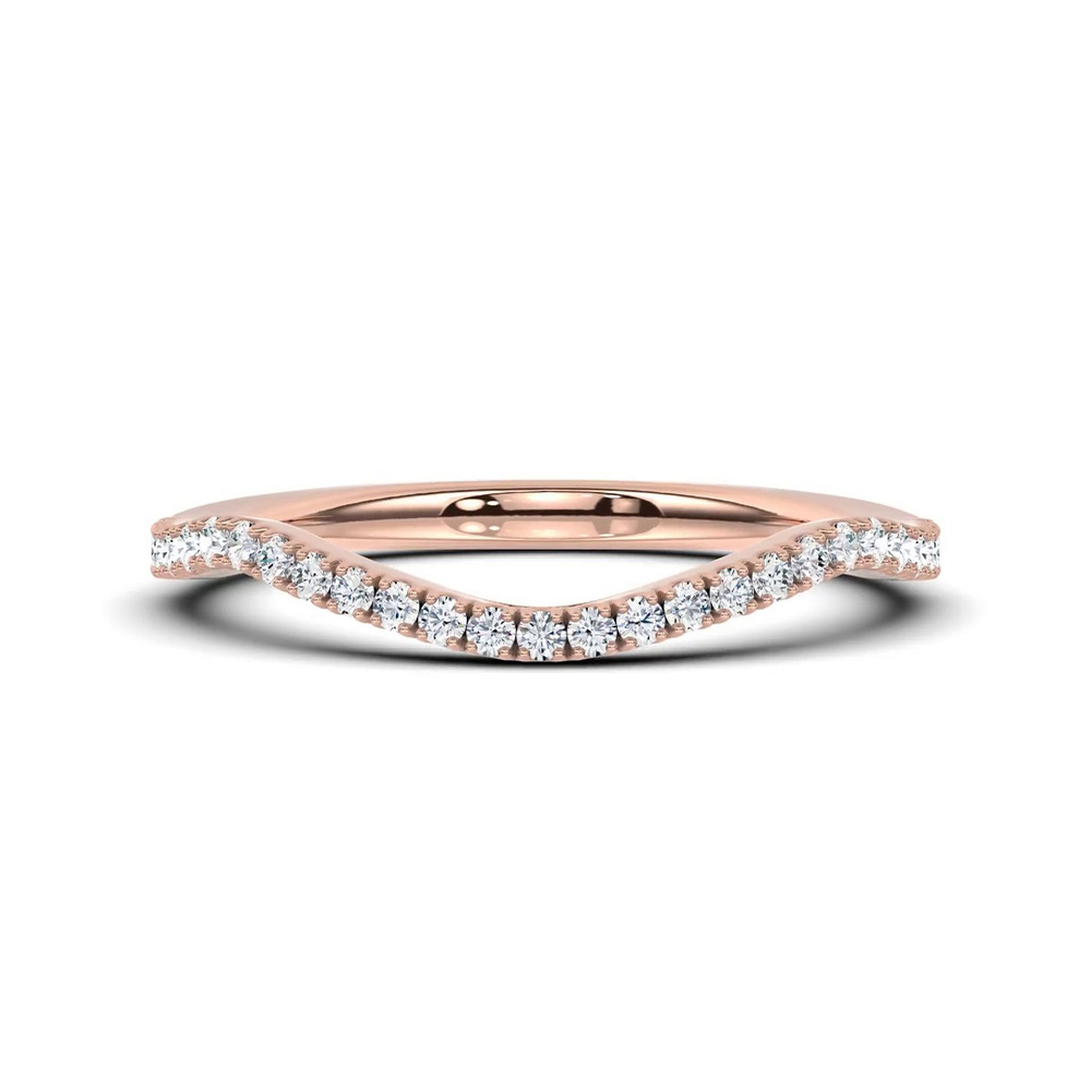 360 degree view of Bellatrix Contour Pavé Band