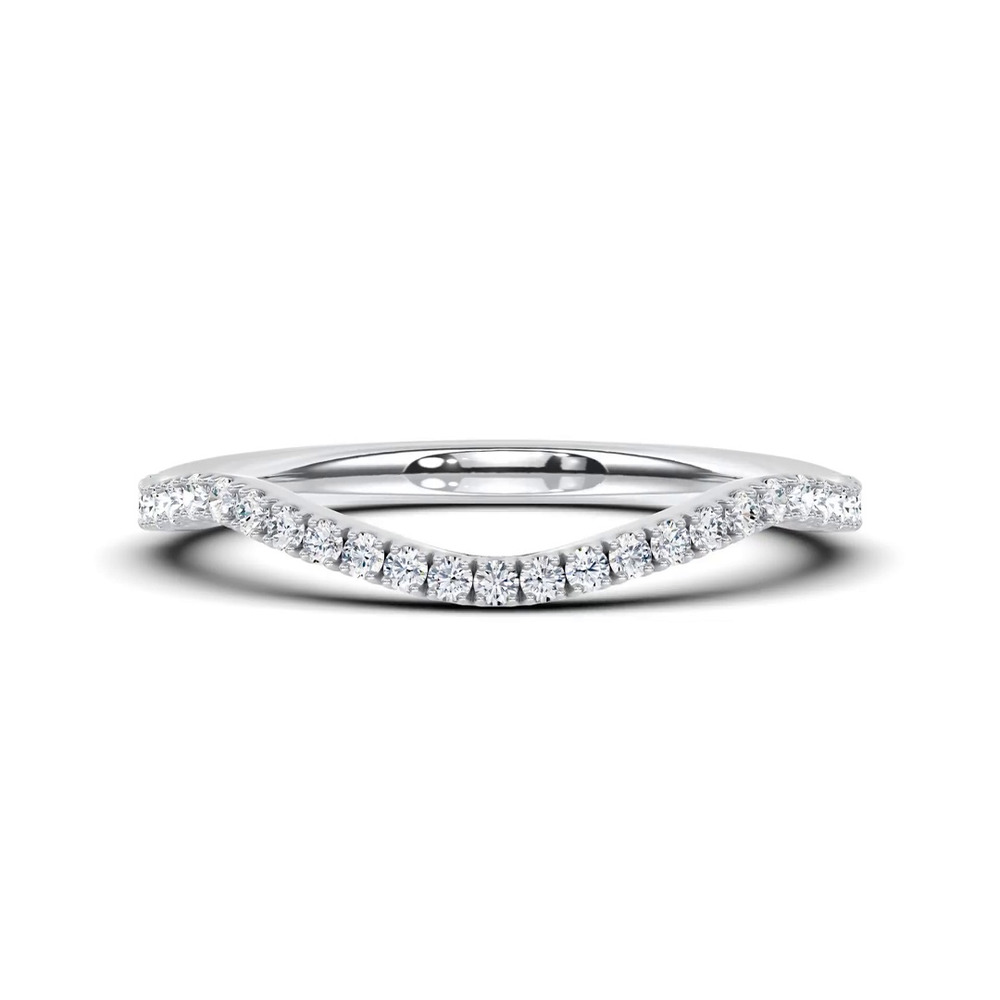 360 degree view of Bellatrix Contour Pavé Band
