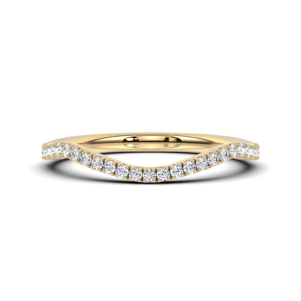 360 degree view of Bellatrix Contour Pavé Band
