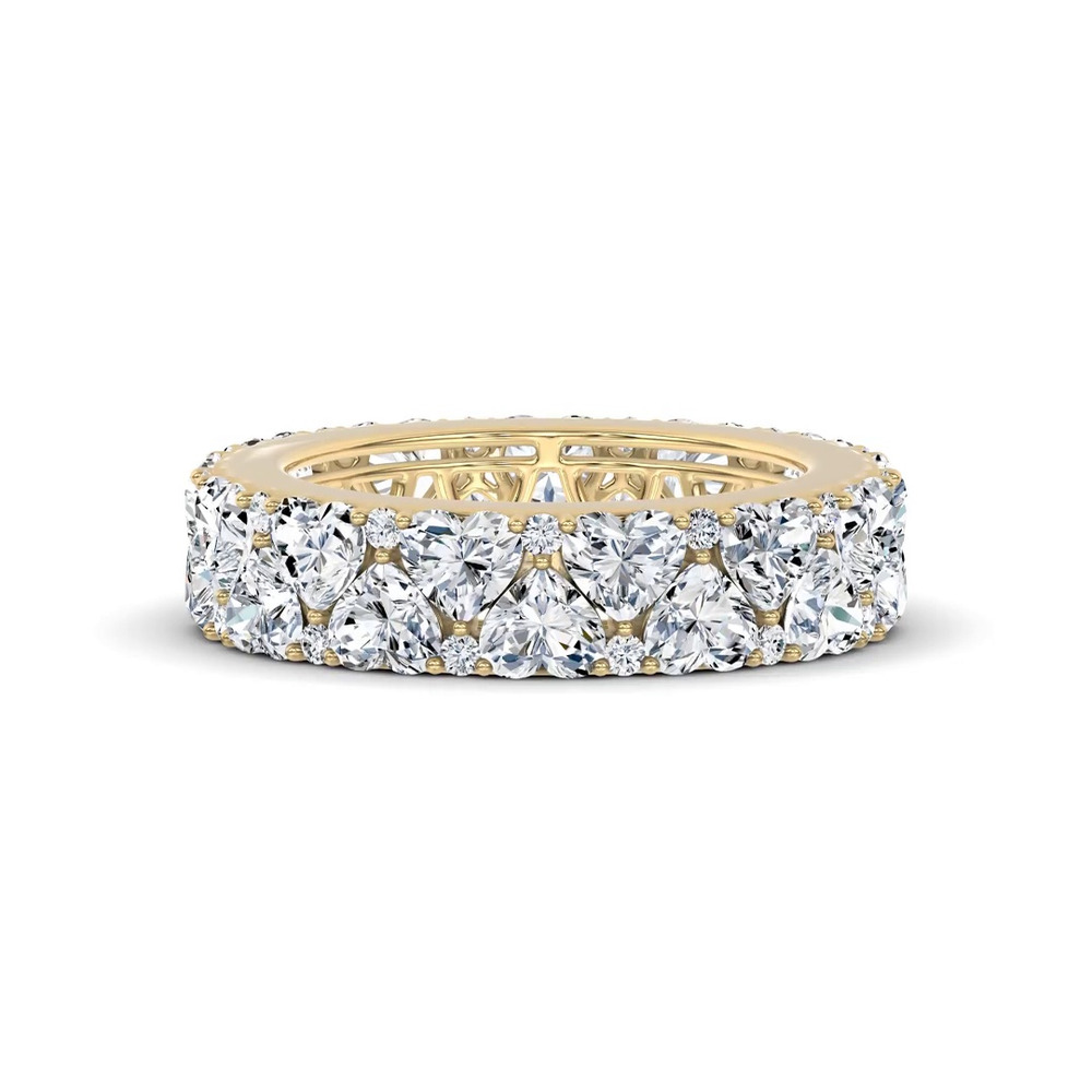360 degree view of Hearts Mosaic Lab Diamond Eternity Band