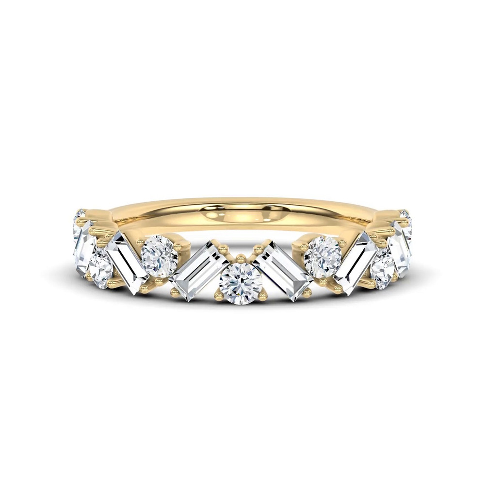 360 degree view of Zigzag Lab Diamond Band